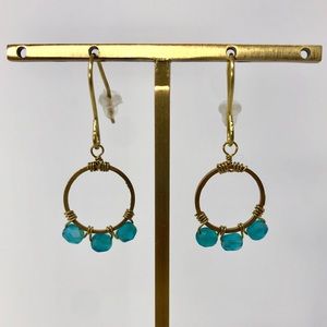 Handcrafted Earrings - Aqua